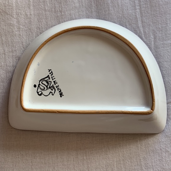 Sambuco Mario Handmade Decorative Half Moon Dish - Made in Italy - Picture 2 of 3